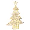 vidaXL Albero di Natale 120 LED Bianco caldo 120,5 cm PET
