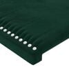 vidaXL Giroletto senza Materasso Verde Scuro 90x200 cm in Velluto