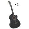 vidaXL Chitarra Classica Western con Equalizzatore e 6 Corde Nera
