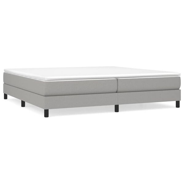 vidaXL Struttura Letto a Rete a Molle Grigio Chiaro 200x200 cm Tessuto