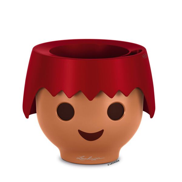 LECHUZA Fioriera da Tavolo OJO ALL-IN-ONE Rosso Fuoco