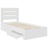 vidaXL Struttura del letto Bianco 100 x 200 cm Legno multistrato