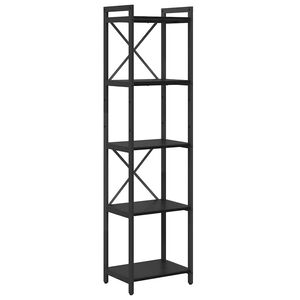 vidaXL Libreria 40 x 30 x 155 cm Legno ingegnerizzato Rovere Nero
