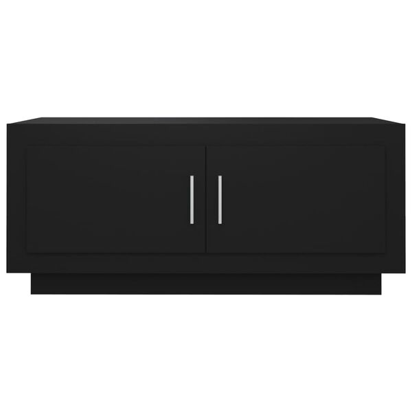 vidaXL Tavolino da Salotto Nero 102x50x45 cm in Legno Multistrato