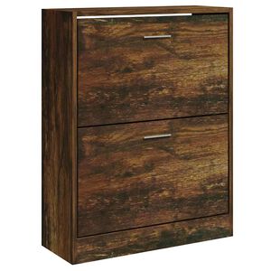 vidaXL Scarpiera Rovere Fumo 63x24x81 cm in Legno Multistrato