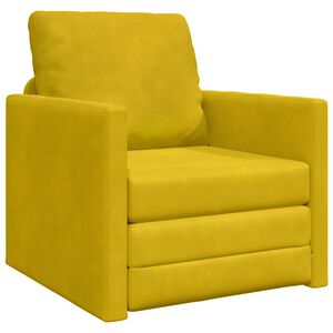 vidaXL Divano letto 60cm Giallo Scuro Velluto