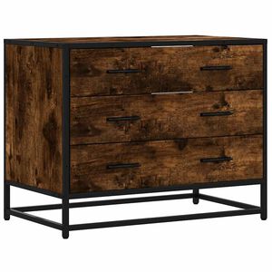 vidaXL Cassettiera Rovere Fumo 70x41x56 cm in Legno Multistrato