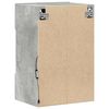 vidaXL Mobili da parete con luci LED per TV 2pz Grigio Cemento 40x30x60,5cm