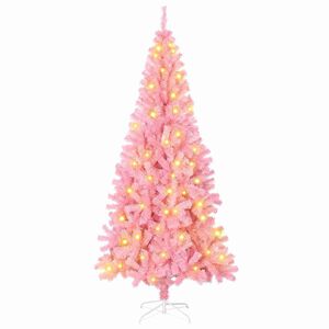 vidaXL Albero di Natale con 300 LED con supporto Rosa 180 cm PVC