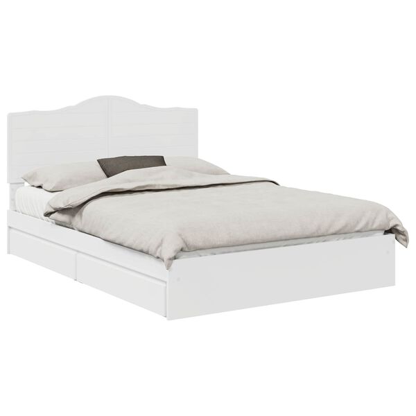 vidaXL Letto con Contenitore Bianco 150 x 200 cm Legno multistrato