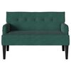 vidaXL Panca Chesterfield Verde Scuro 112 x 65.5 x 75 cm Velluto