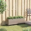 vidaXL Fioriera con Ruote e 3 Vasi Grigia 107x32x38 cm in Polyrattan