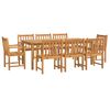 vidaXL Set da Pranzo da Giardino 9 pz Legno Massello di Acacia