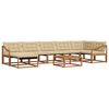 vidaXL Set di divani da esterno con cuscino 22 pcs Naturale e Beige