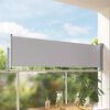 vidaXL Tenda Laterale Retrattile per Patio 80x300 cm Grigia