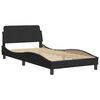 vidaXL Letto con Materasso Hanko Nero 100x200 cm in Velluto