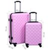 vidaXL Set Valigie Trolley a Custodia Rigida 2 pz Rosa in ABS