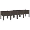 vidaXL Fioriera da Giardino con Gambe Marrone 160x40x42 cm in PP