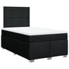 vidaXL Giroletto a Molle con Materasso Nero 120x200 cm in Tessuto