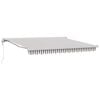 vidaXL Tenda retrattile Grigio chiaro e bianco 450 &times; 300 cm