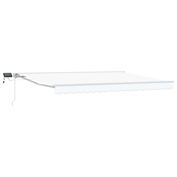 vidaXL Cornice per Tenda Manuale con LED Bianco 4 x 2 m