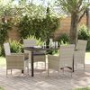 vidaXL Set da Pranzo per Giardino 5 pcs Grigio chiaro polyrattan
