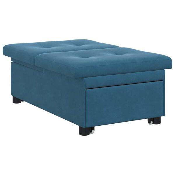 vidaXL Divano letto Blu 194 x 67 x 82 cm Velluto