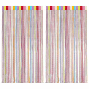 vidaXL Tende a Filo 2 pz Multicolore 100x250 cm