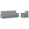 vidaXL Set di divani 2 pcs Grigio Chiaro Tessuto