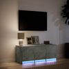 vidaXL Mobile Porta TV con LED Grigio Cemento 97x34x40 cm Truciolato