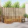 vidaXL Set divani 6 pcs Naturale Legno di Acacia Massello