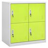 vidaXL Armadietto a Chiave Grigio Chiaro e Verde 90x45x92,5 cm Acciaio