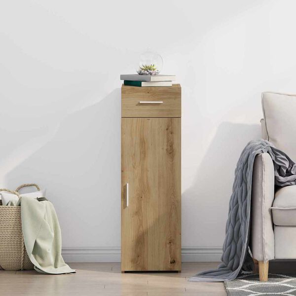 vidaXL Credenza con cassetto Rovere artigianale 30 x 42,5 x 93 cm