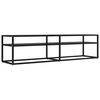 vidaXL Mobile Porta TV Nero 160x40x40,5 cm in Vetro Temperato