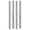 vidaXL Picchetti per Recinzione 2 pz Argento 8x6x60 cm Acciaio Zincato