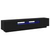 vidaXL Set mobile TV 2 pcs Nero 200 x 35 x 40 cm Legno multistrato