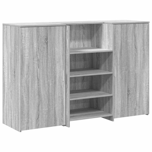 vidaXL Banco Reception Grigio Sonoma 155x50x103,5 cm Legno Multistrato