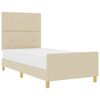 vidaXL Struttura del letto con testiera Crema 100 x 200 cm Tessuto