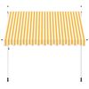 vidaXL Tenda da Sole Retrattile Manuale 300cm Strisce Arancione Bianco