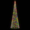 vidaXL Albero di Natale a LED 1534 LED Colorato 500 cm
