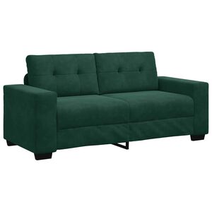 vidaXL Divano Divanetto Verde Scuro 180x77x82 cm in Velluto