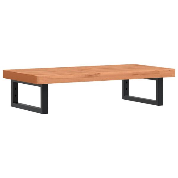 vidaXL Ripiano a Parete per Lavabo in Acciaio e Massello di Faggio