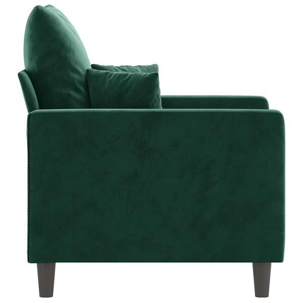 vidaXL Poltrona Verde Scuro 60 cm Velluto