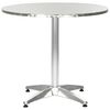 vidaXL Tavolo da Giardino Argento 80x70 cm in Alluminio
