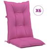 vidaXL Cuscini per Sedie 6 pz Rosa 120x50x7 cm in Tessuto
