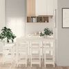vidaXL Set da Bar 9 pz Bianco in Legno Massello di Pino