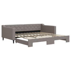 vidaXL Divano Letto con Letto Estraibile Tortora 100x200 cm in Tessuto