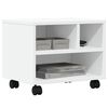 vidaXL Supporto per Stampante con Ruote Bianco 41x32x34,5 cm