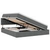vidaXL Letto con contenitore LED e materasso Grigio Scuro 160 x 200 cm