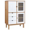 vidaXL Credenza OTTA Marrone e Bianco 85x43x125 cm in Legno di Pino